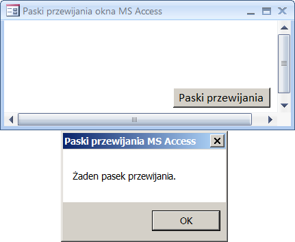 Paski przewijania w formularzu