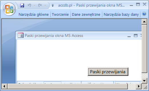 Paski przewijania w MS Access