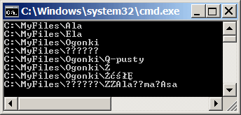Lista podfolderów