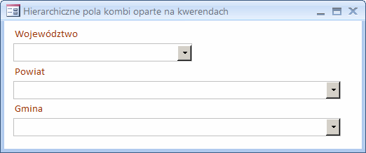 Widok formularza