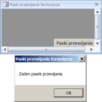 Brak pasków przewijania w formularzu