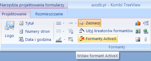 Wstaw formant OCX